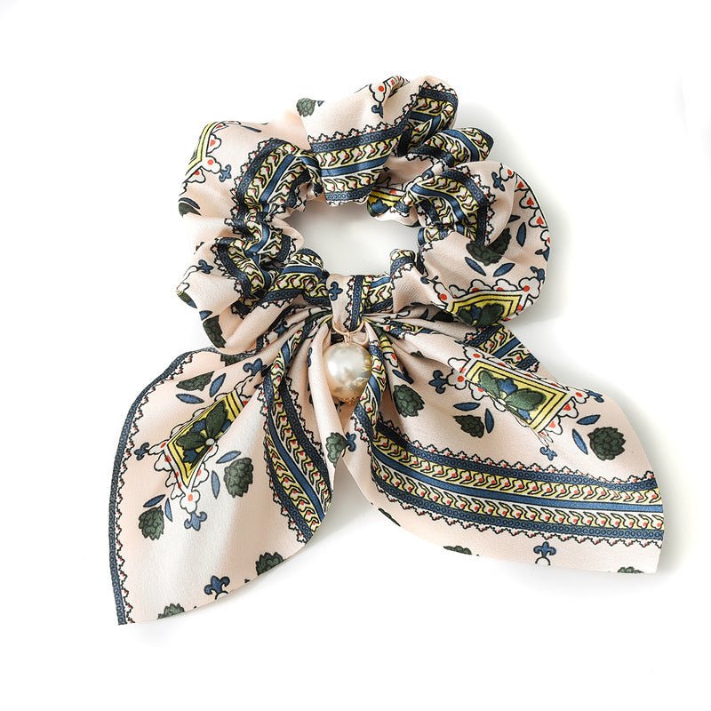 Anneau pour gros intestin avec pendentif en perle, serre - tête pour femme, nœud pour cheveux, gros nœud - KaoKao