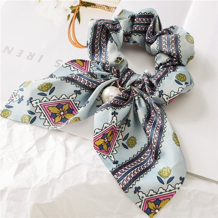 Anneau pour gros intestin avec pendentif en perle, serre - tête pour femme, nœud pour cheveux, gros nœud - KaoKao