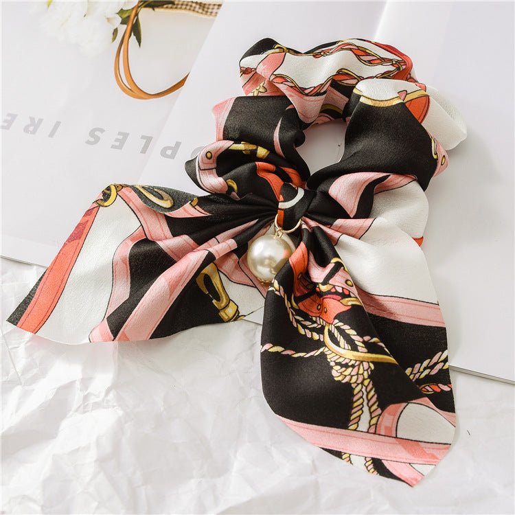 Anneau pour gros intestin avec pendentif en perle, serre - tête pour femme, nœud pour cheveux, gros nœud - KaoKao