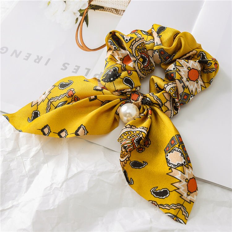 Anneau pour gros intestin avec pendentif en perle, serre - tête pour femme, nœud pour cheveux, gros nœud - KaoKao