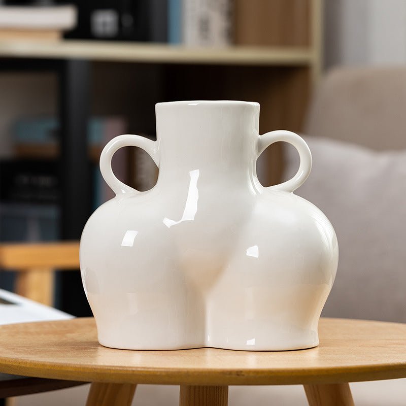 Art corporel humain artificiel vase à fleurs sèches - KaoKao