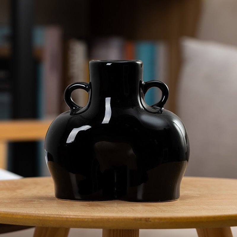 Art corporel humain artificiel vase à fleurs sèches - KaoKao