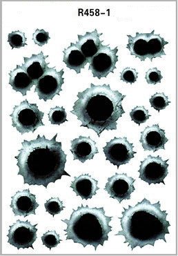 Autocollant de simulation de trou de balle pour voiture, autocollant de fissure de trou de balle pour voiture - KaoKao