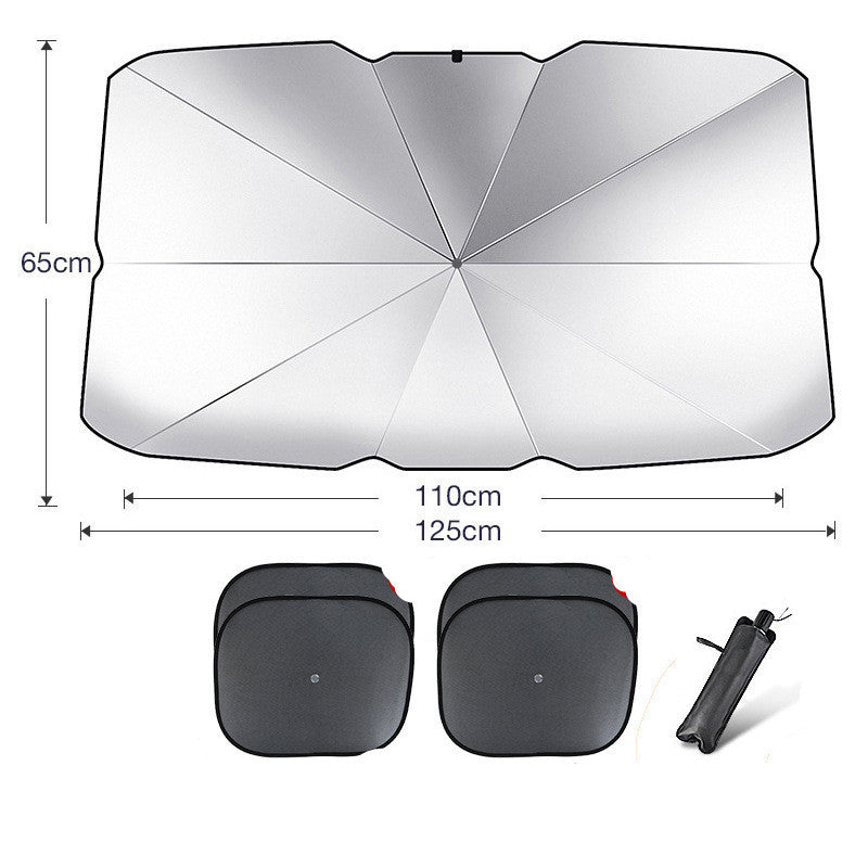 Pare-soleil pliable pour pare-brise de voiture, protection UV, isolation thermique, parasol, couverture de fenêtre avant de voiture, protecteur intérieur, gadgets d'été.