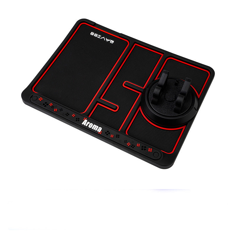 Tapis de téléphone pour voiture antidérapant pour carte de numéro de stationnement 4-en-1, support de téléphone auto, tapis adhésif antidérapant, support de téléphone de tableau de bord.