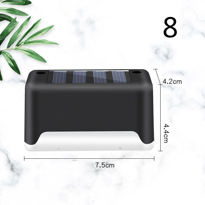 Nouvelle lampe de clôture solaire LED étanche à mise à niveau, lumières de terrasse solaires, lumière de marche solaire extérieure pour patio, escaliers, jardin, allée, pas de jardin.