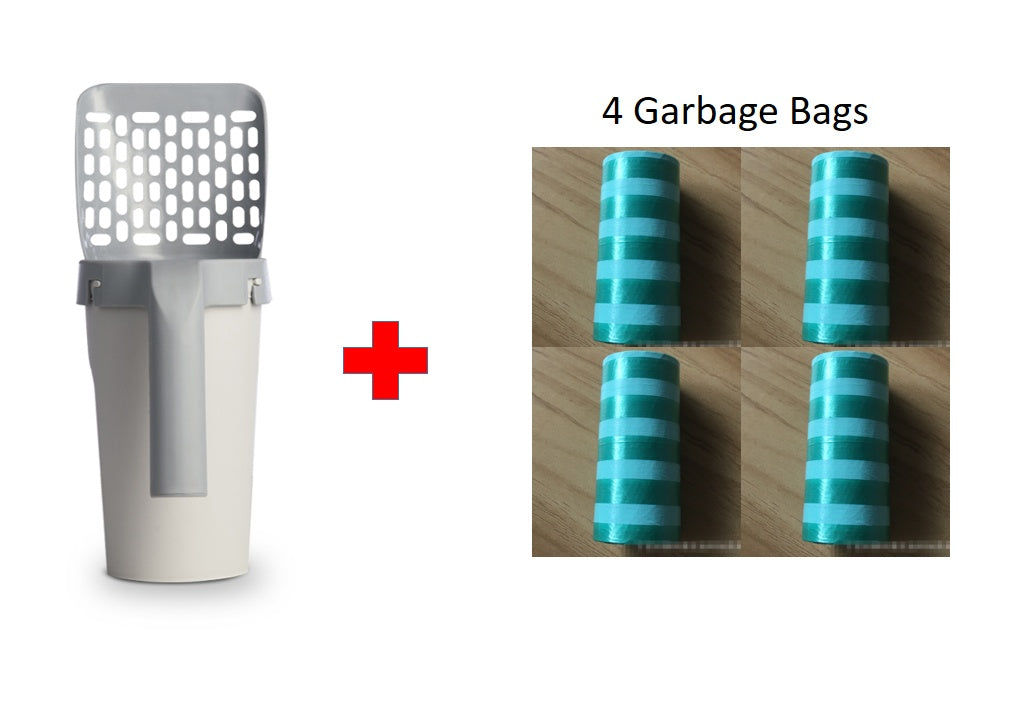 Set de pelle à litière pour chat paresseux intégré dans une boîte de rangement