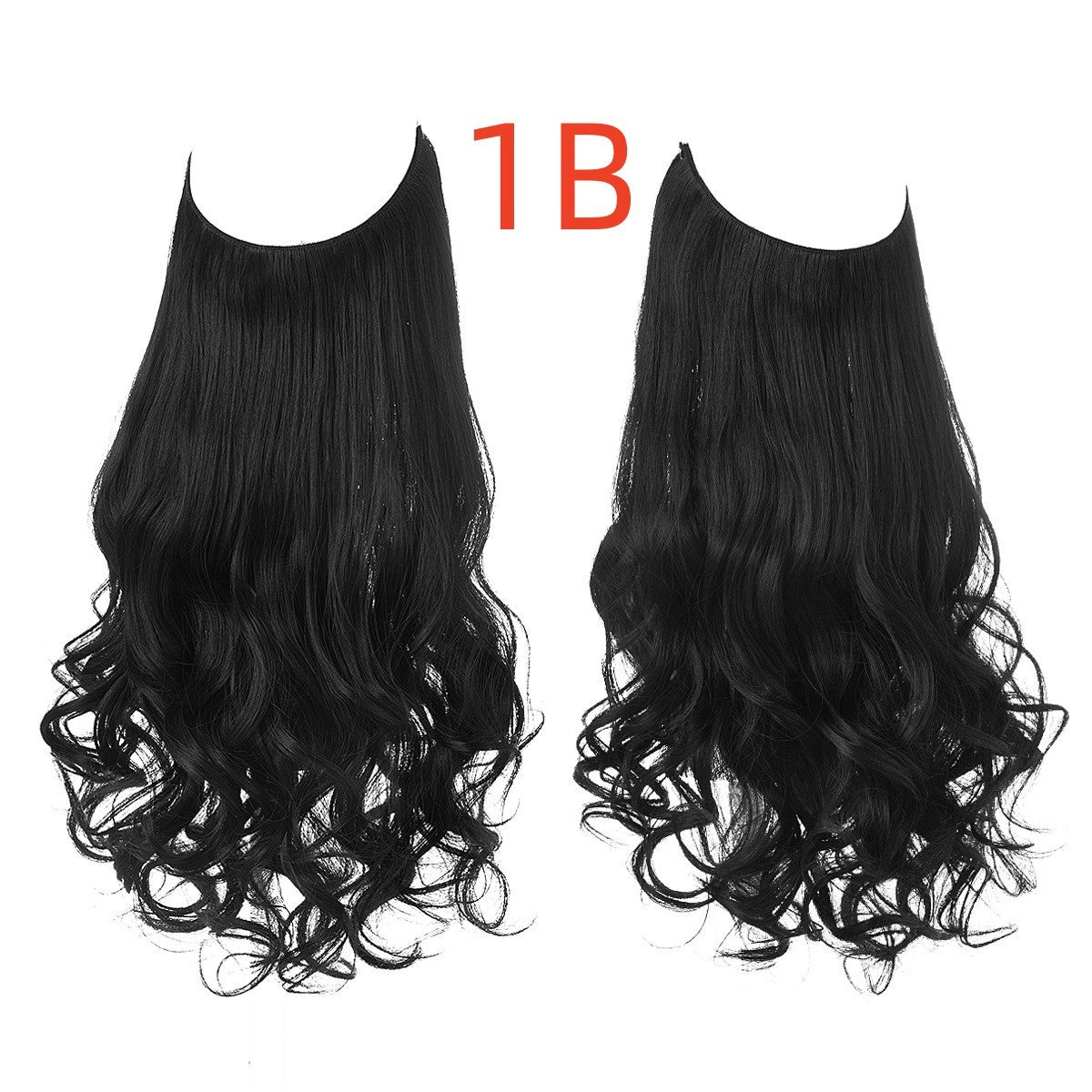 Perruque femme poisson ligne type cheveux longs bouclés fibre chimique extension pièce mat haute température soie poisson fil de soie perruque pièce
