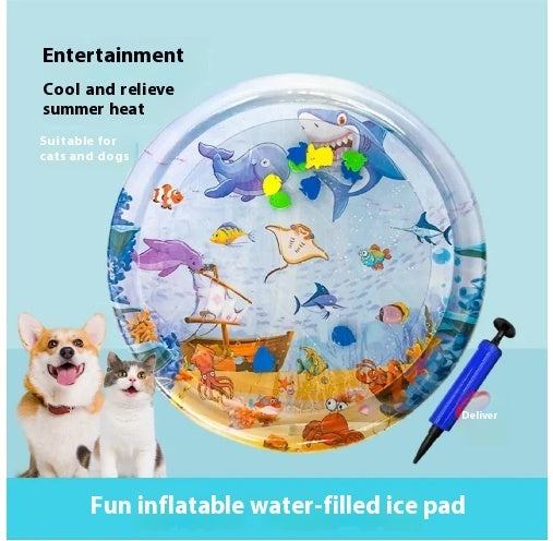 Coussin de lit d'eau rafraîchissant pour animaux de compagnie, coussin de glace, tapis carré de couchage pour chiots, chiens, chats, niche pour animaux de compagnie, frais et froid