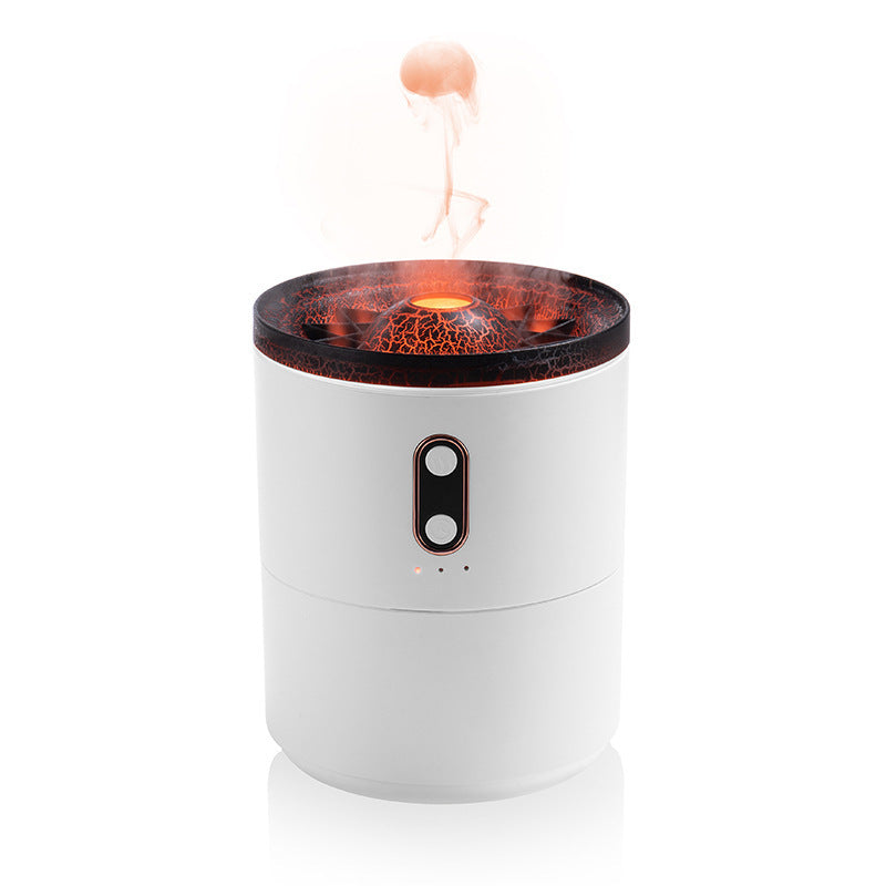 Diffuseur d'huile essentielle à arôme de flamme volcanique, humidificateur d'air portable USB en forme de méduse, lampe de nuit, humidificateur de parfum.