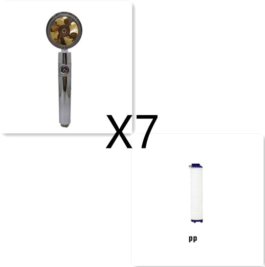 Pommeau de douche à économie d'eau, rotation à 360 degrés avec petit ventilateur, buse de pulvérisation haute pression ABS, accessoires de salle de bain.