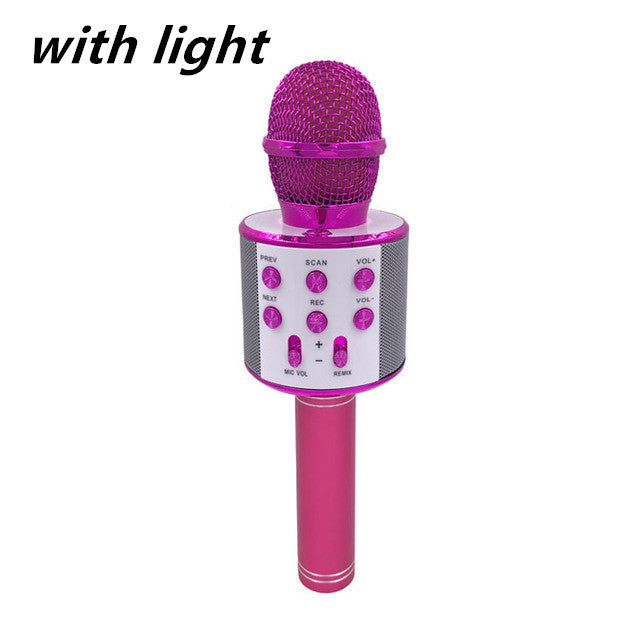 Microphone sans fil portable Bluetooth Mini Home Ktv pour jouer de la musique, chanter, haut-parleur