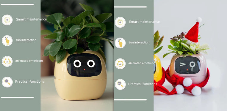 Planificateur Intelligent Amusement Inépuisable Plus de 49 Expressions Riches 7 Capteurs Intelligents et Puces AI Facilitent et Rendent Agréable la Culture des Plantes