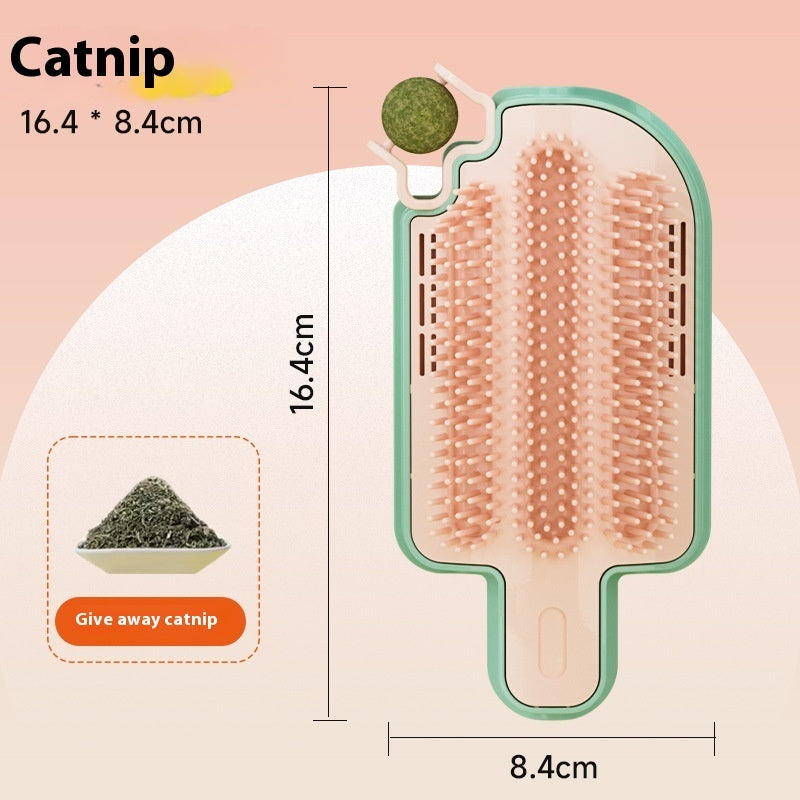 Dispositif de démangeaison de crème glacée avec jouet pour chat à teaser en menthe.