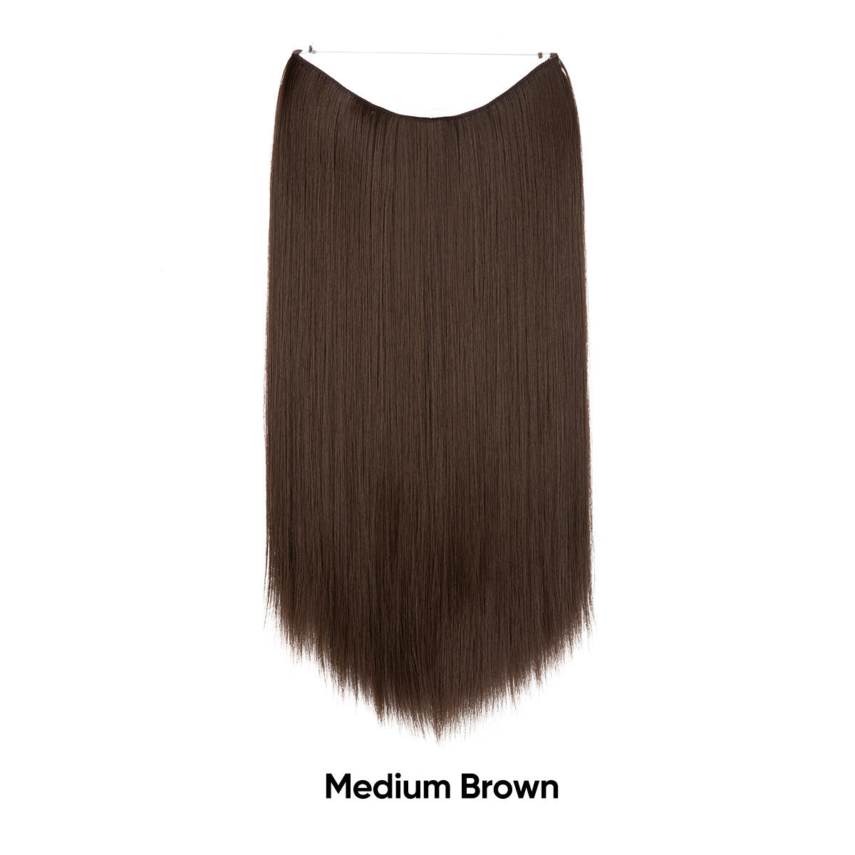 Extension de cheveux invisible lisse multicolore dégradée réglable en une seule pièce pour femme
