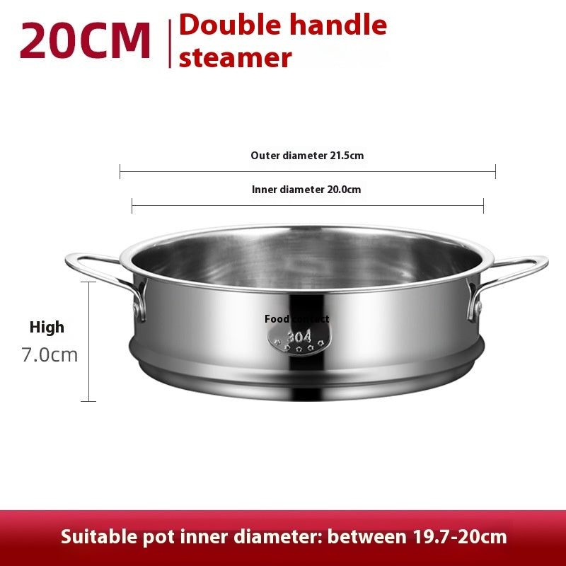 Râtelier de cuisson à vapeur universel en acier inoxydable 304 avec poignée pour chaudière électrique.