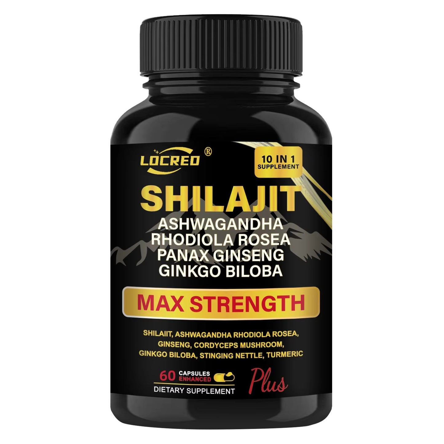 Gélules Shilajit Ashwagandha Complément alimentaire extra fort 60 gélules