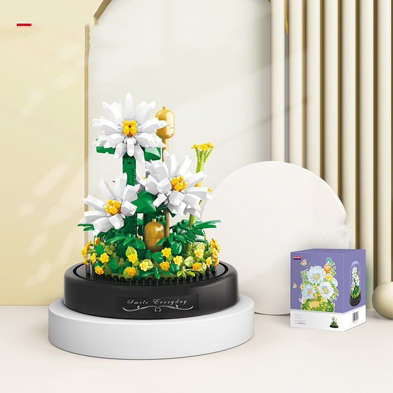 Jouets de décoration de roses à assemblage de petites particules