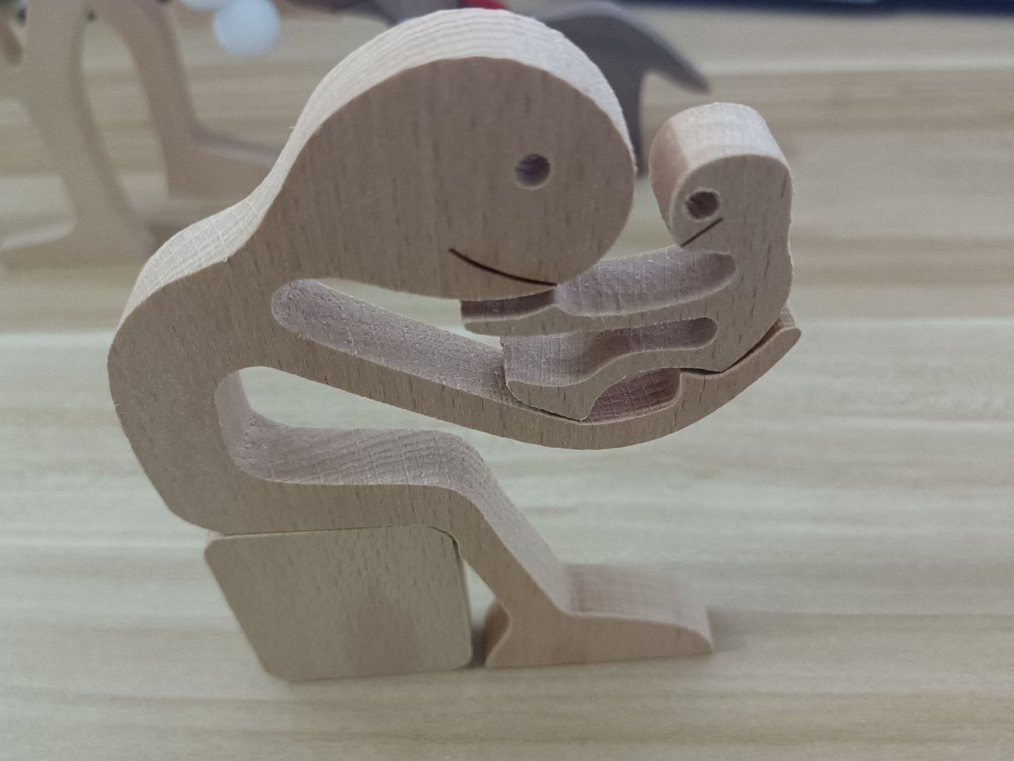 Figurine en bois à faire soi-même, sculpture décorative pour chien, décoration de la maison, un homme, un chien, sculpture en bois, cadeaux de Noël, modèle de décoration