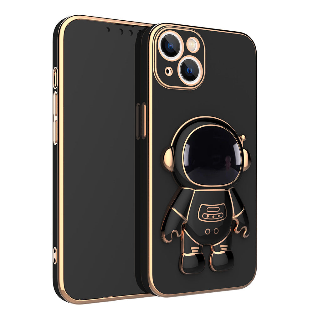 Coque de téléphone d'astronaute 3D avec support de plaquage électrolytique antichute.