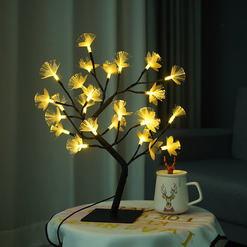 Veilleuse décorative en fibre optique pour chambre à coucher