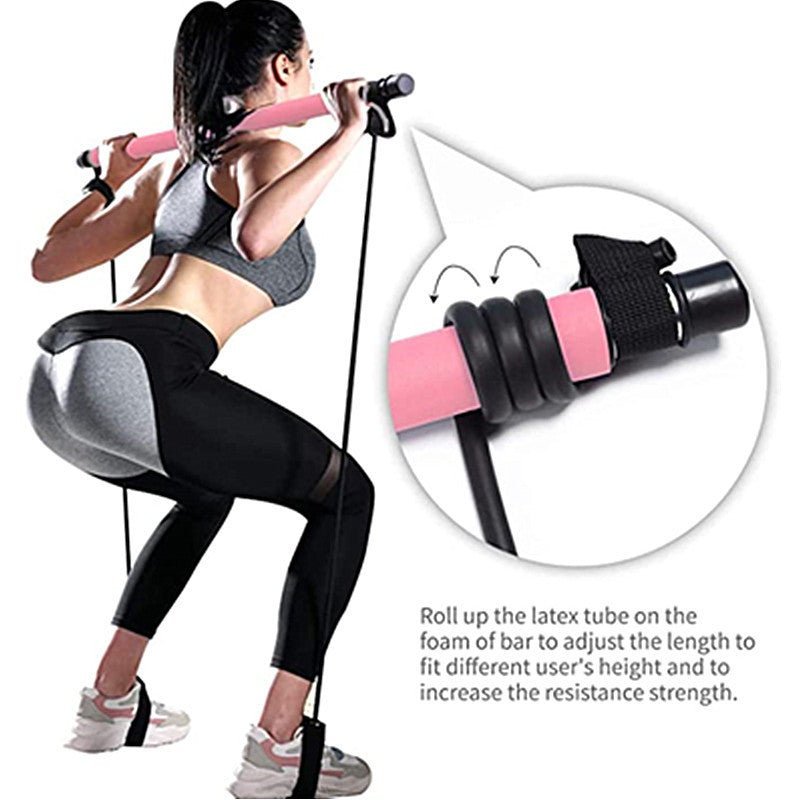 Bâton d'étirement Pilates Yoga Home Stretch Training Puller Bâton de fitness multifonctionnel - KaoKao