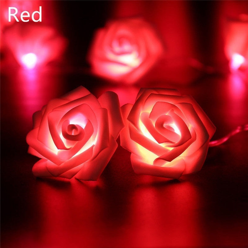Lampe à piles romantique à fleurs pour mariage, Saint-Valentin