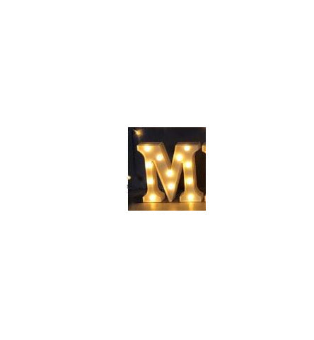Veilleuse LED lumineuse avec lettres et chiffres de l'alphabet anglais, lampe à piles, décoration romantique pour mariage, fête de Noël