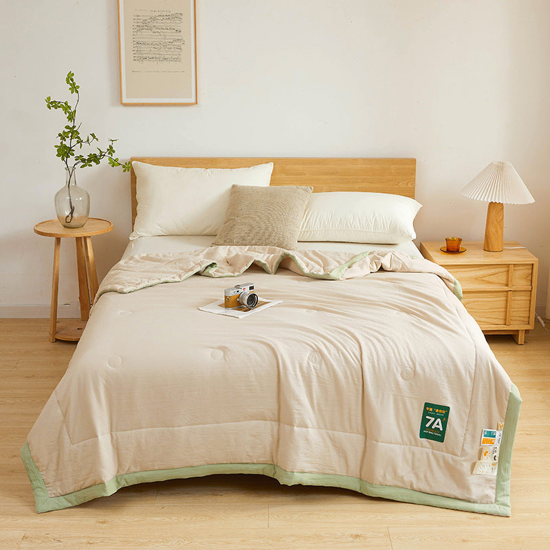Couette d'été fraîche en coton brut antibactérien lavable