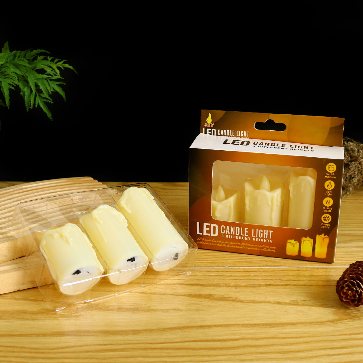 Bougie LED électronique à simulation de bouche en forme de larme