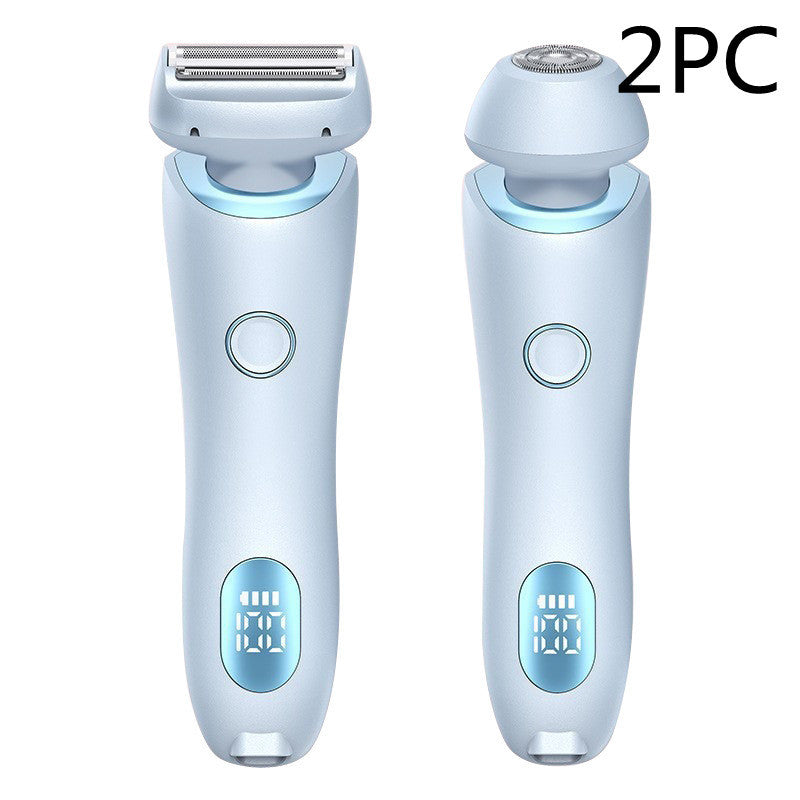 Épilateur 2 en 1, tondeuse rechargeable USB pour femmes, rasoir pour le corps, le visage, les jambes, les aisselles, le bikini, les mains et le pubis.