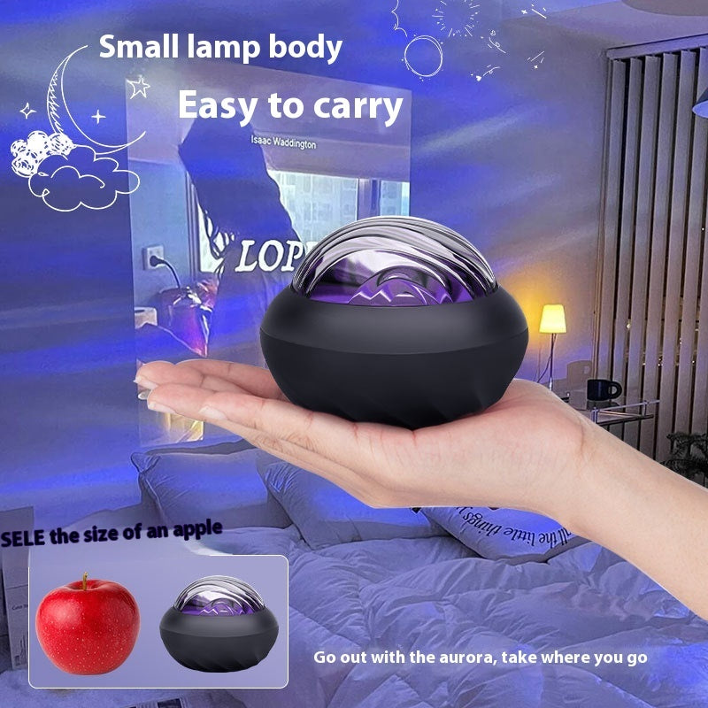 Petite lampe de projection soucoupe volante ciel étoilé aurores boréales