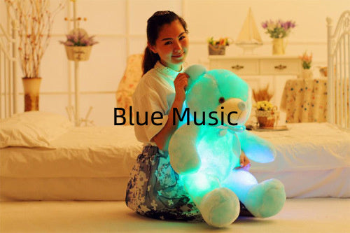 Ours en peluche lumineux LED créatif, jouet coloré et lumineux, cadeau de Noël pour enfants, coussin.