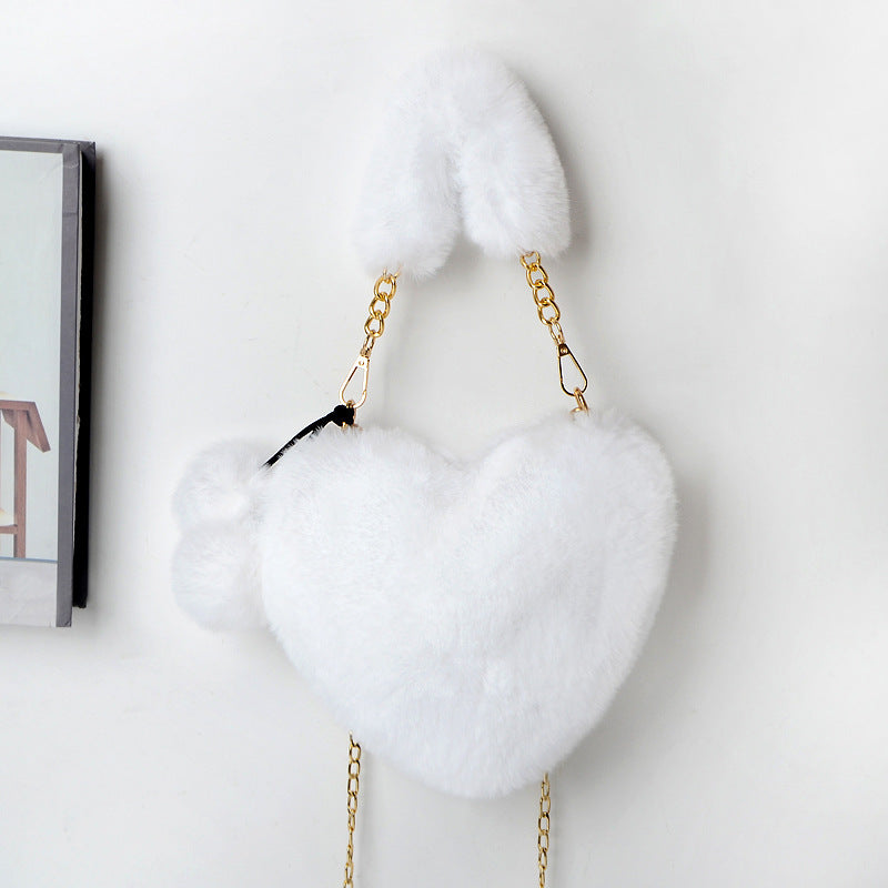 Sacs d'amour en peluche douce pour femmes, sac de fête de la Saint-Valentin.