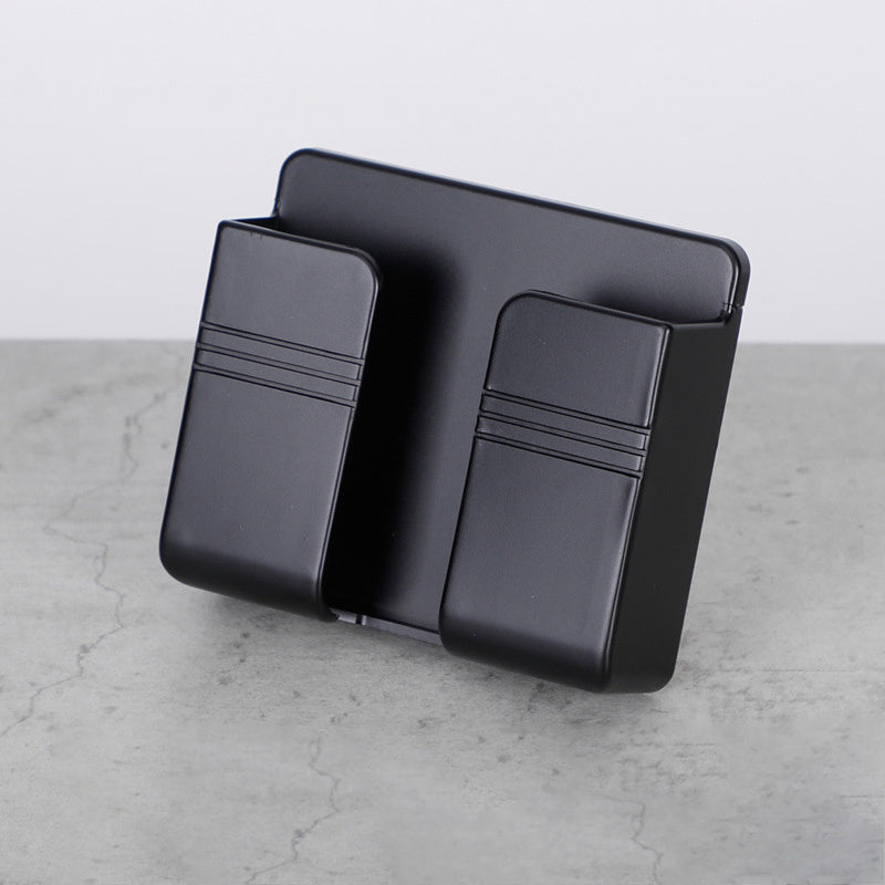 Support de rangement pour téléphone mobile avec chargeur, boîte de rangement adhésive sans perçage.