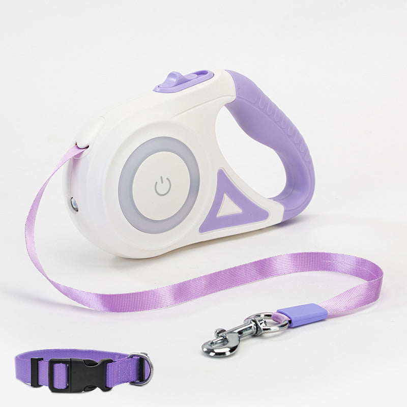 Laisse pour chien, laisse rétractable et collier pour chien, projecteur automatique, corde de traction pour animaux de compagnie, pour petits et moyens chiens, produit pour animaux de compagnie.