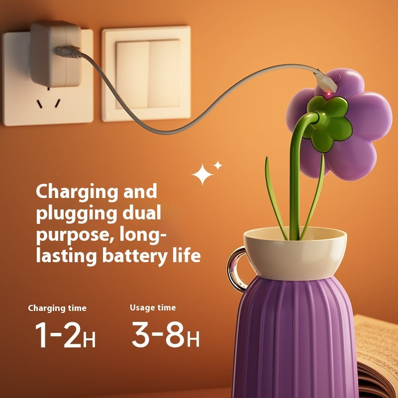 Lampe à fleurs pour la protection des yeux, lumière d'ambiance pour chambre à coucher, décoration de roses