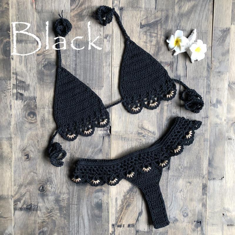 Bikini de plage, accessoires faits main, maillot de bain fendu - KaoKao