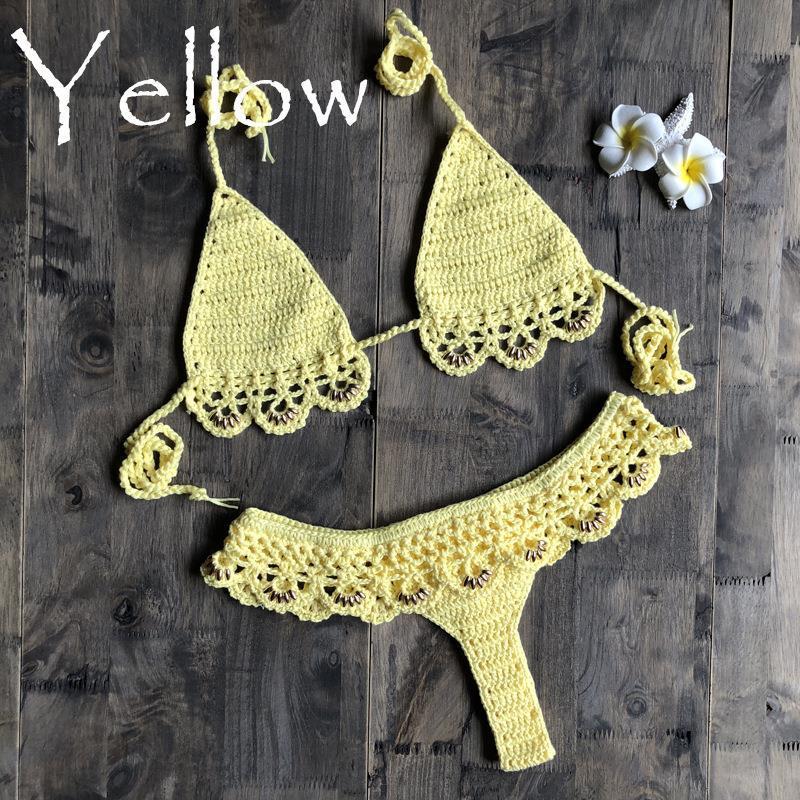 Bikini de plage, accessoires faits main, maillot de bain fendu - KaoKao