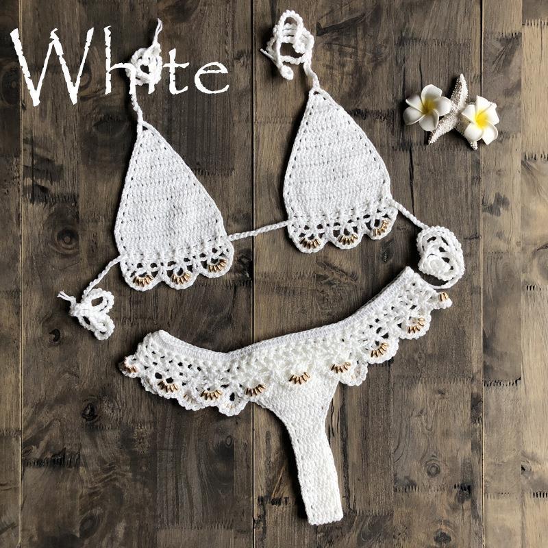 Bikini de plage, accessoires faits main, maillot de bain fendu - KaoKao