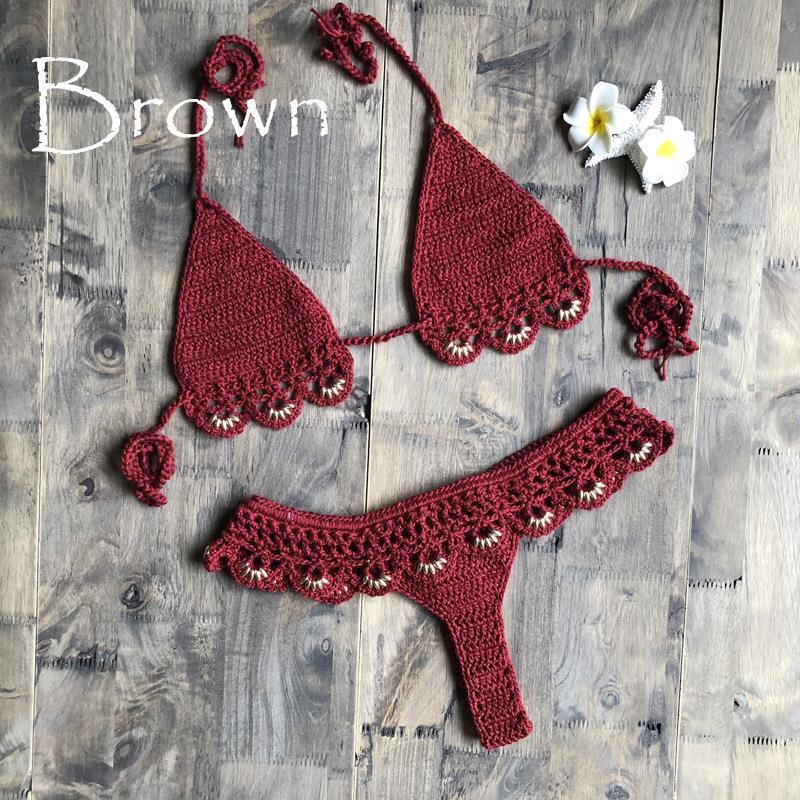 Bikini de plage, accessoires faits main, maillot de bain fendu - KaoKao