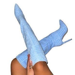Bottes de serviette thermique sexy à bout pointu grande taille - KaoKao