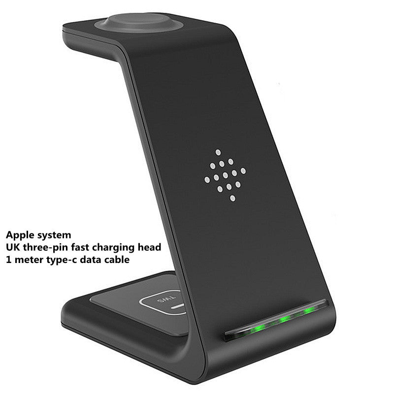 Station de charge rapide 3 en 1 Support de chargeur sans fil Dock de charge rapide sans fil pour support de téléphone