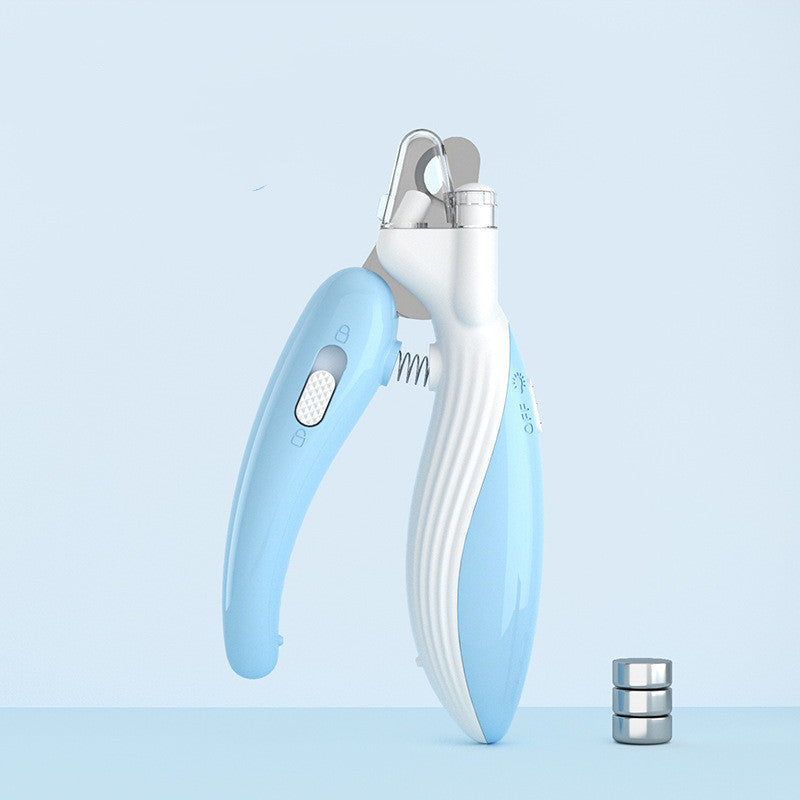 Ciseaux à ongles pour animaux de compagnie, ciseaux à ongles pour chiens, ciseaux à ongles pour chats, meuleuse à ongles électrique à LED, fournitures pour animaux de compagnie, lumière LED, ciseaux à ongles pour animaux de compagnie.