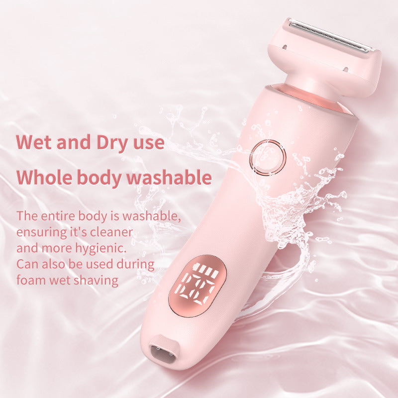 Épilateur 2 en 1, tondeuse rechargeable USB pour femmes, rasoir pour le corps, le visage, les jambes, les aisselles, le bikini, les mains et le pubis.
