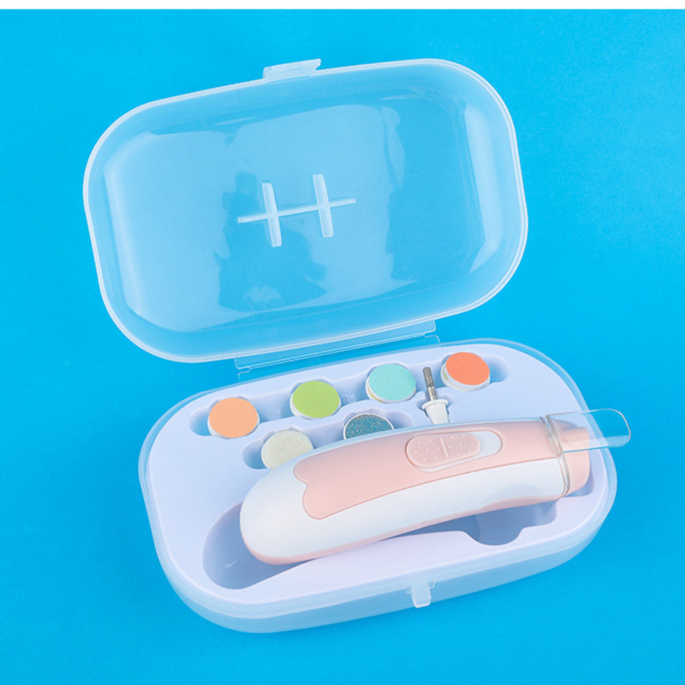 Coupe-ongles électrique pour nouveau-né, ensemble de soins anti-pincement pour bébé.