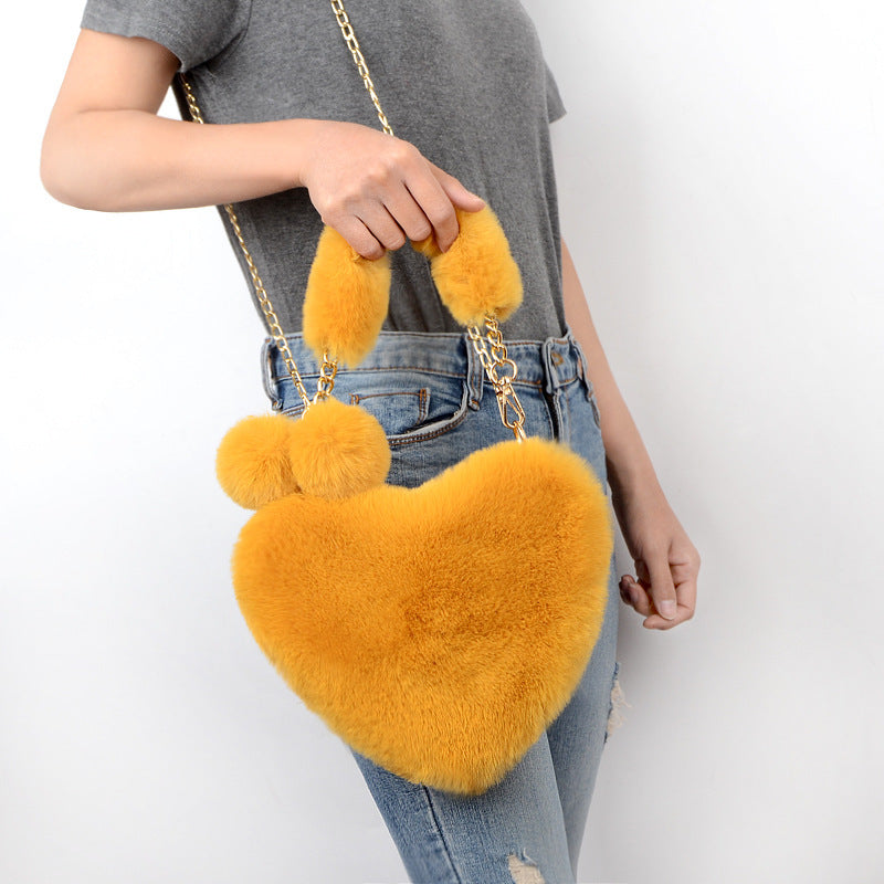 Sacs d'amour en peluche douce pour femmes, sac de fête de la Saint-Valentin.