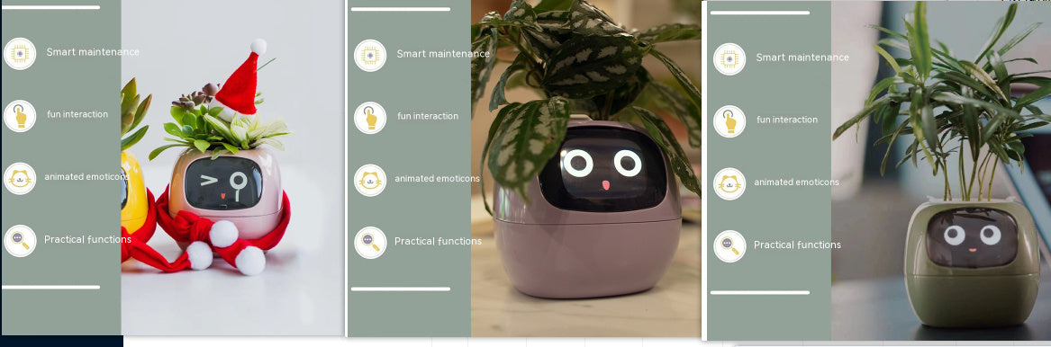 Planificateur Intelligent Amusement Inépuisable Plus de 49 Expressions Riches 7 Capteurs Intelligents et Puces AI Facilitent et Rendent Agréable la Culture des Plantes