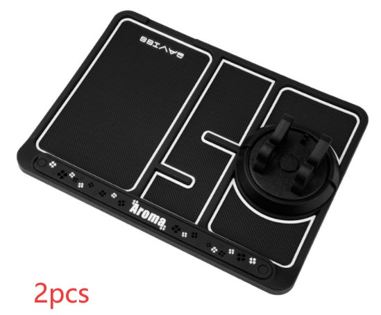 Tapis de téléphone pour voiture antidérapant pour carte de numéro de stationnement 4-en-1, support de téléphone auto, tapis adhésif antidérapant, support de téléphone de tableau de bord.