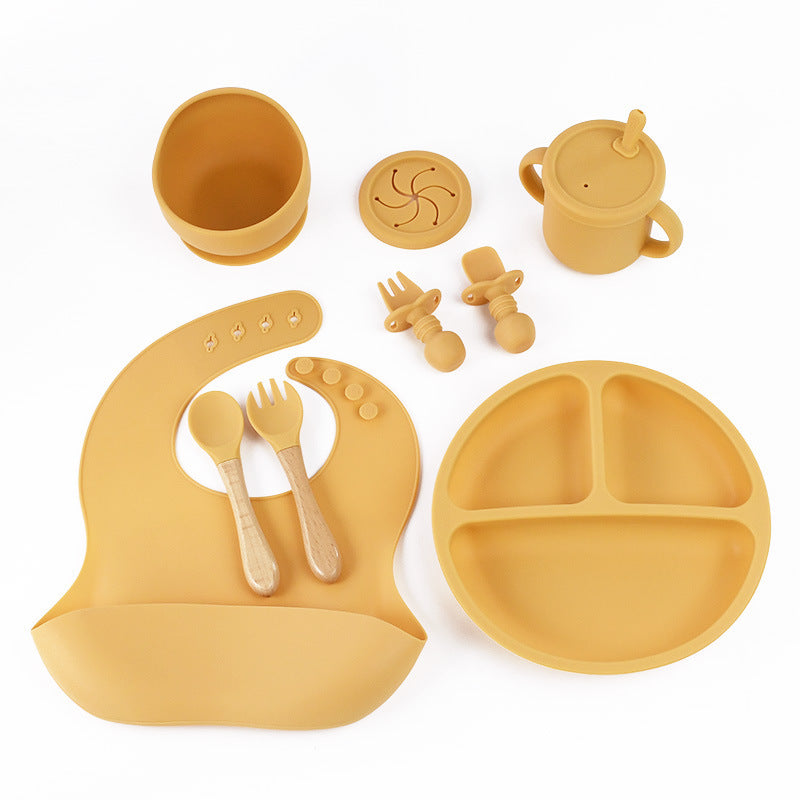 Assiette en silicone pour enfants, convenant aux ménages.